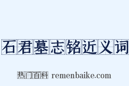 石君墓志铭近义词是什么意思的图片
